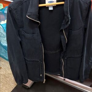 Old Navy Black Women’s Medium Jacket with Zip